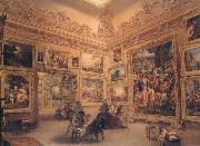 Frederick Mackenzie The National Gallery when at Mr J.J Angerstein's House,Pall Mall oil on canvas